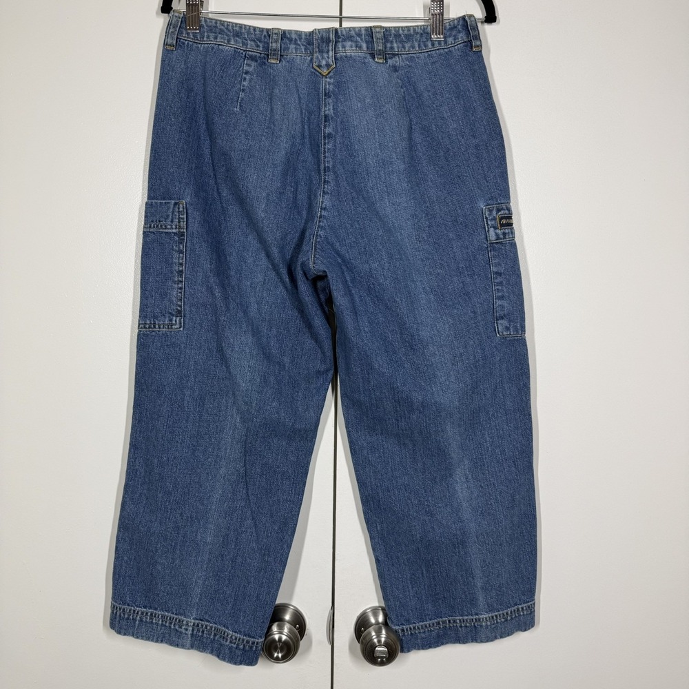 Jones New York Sport Capri Jeans sz 30 Medium Wash Stretch Wide Leg Classic EUC - Picture 4 of 14